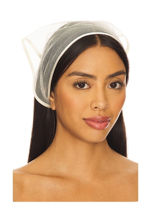 LELET NY Isla Sheer Bandana in Ivory.