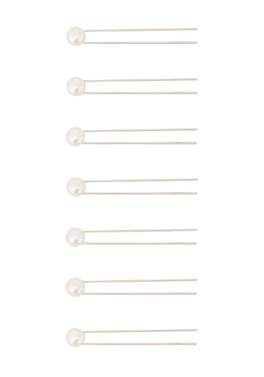 LELET NY Hair Pin Set Of 7 in Ivory.
