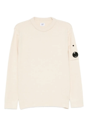C.P. Company Lens-detail crew-neck sweater - Neutrals
