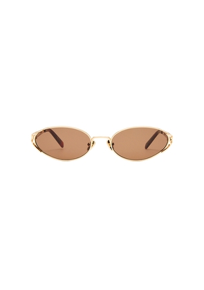 Luv Lou The Paloma Sunglasses in Metallic Gold.