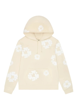 Denim Tears Cotton Wreath long-sleeve hoodie - Neutrals