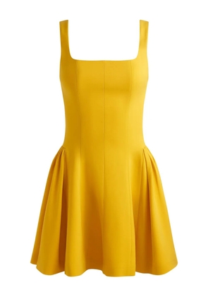 alice + olivia Vera square-neck flared mini dress - Yellow