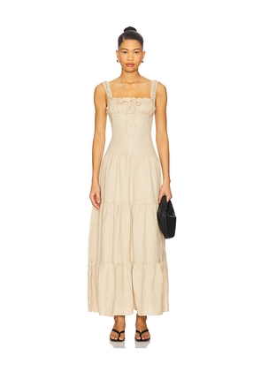 LIONESS Heart Shaped Maxi in Beige. Size L. Also in M, S, XL, XS, XXL.