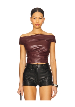 LAMARQUE Ines Top in Burgundy. Size L. Also in M, XL, XS, XXS.