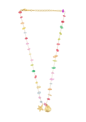 Lovers and Friends Natalie Necklace in Metallic Gold.