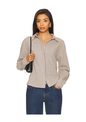 LIONESS Nirvana Shirt in Beige. Size L. Also in XXS, XS, S, M, XL, XXL.