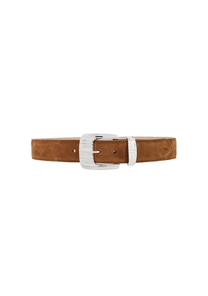 L'AGENCE Aya Western Engraved Belt in Cognac. Size S. Also in XS.