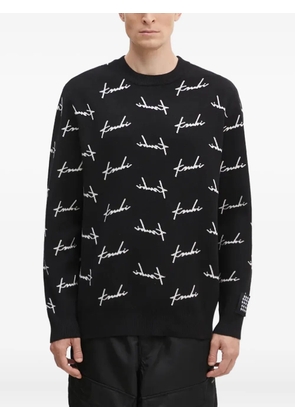 Ksubi Skript signature pattern crew-neck sweater - Black