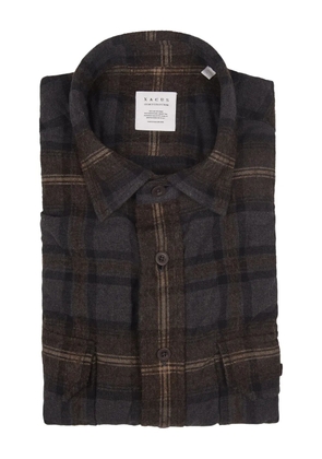 Xacus buttoned checked shirt - Brown