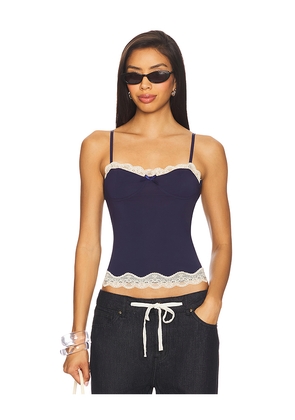 LIONESS Top Model Cami Top in Blue. Size L. Also in XS, S, M, XL.