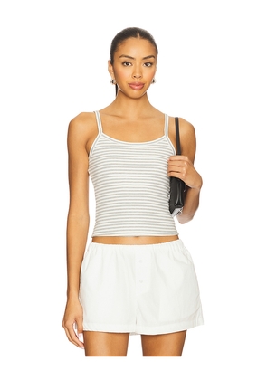 Lovers and Friends Lucy Tank Top in Light Grey,White. Size L. Also in M, S, XL, XS.