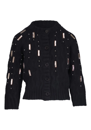 Dorothee Schumacher Cozy Diamonds embellished cardigan - Black