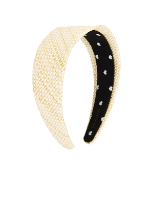 Lele Sadoughi Brigitte Raffia Headband in Ivory.
