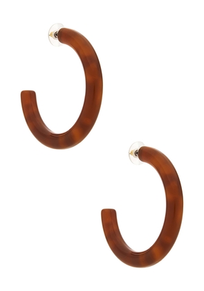 Lele Sadoughi Broadway Hoop Earring in Brown.