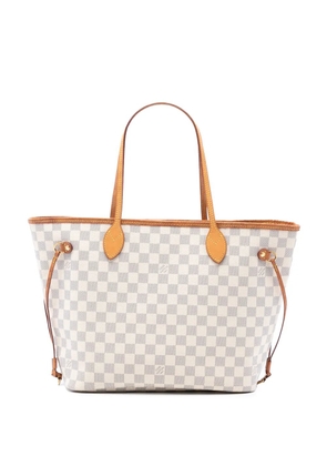 Louis Vuitton Pre-Owned 2018 Damier Azur Neverfull MM tote bag - White