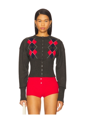 LIONESS Head in The Clouds Cardigan in Grey. Size L. Also in M, S, XL, XS, XXS.