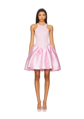 Marques ' Almeida Mikado Rib Jersey Short Princess Dress in Pink. Size L. Also in S, XS.