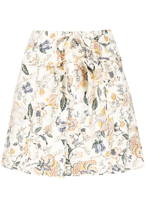 Ulla Johnson quilted silk miniskirt - Neutrals