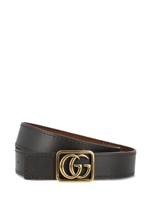 Gucci double G buckle belt - Brown