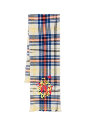 Vivienne Westwood Yak tartan-pattern scarf - Blue