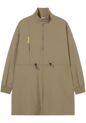 izzue half-zip drawstring dress - Green