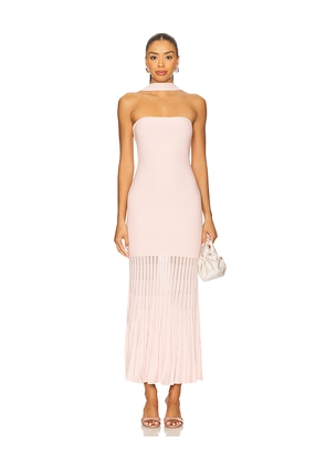 Lovers and Friends Kelly Pleated Knit Dress in Pink. Size L. Also in M, S, XL, XS, XXS.