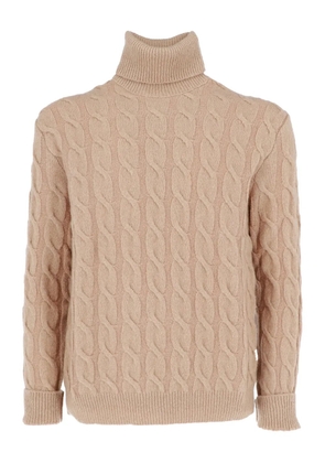 Jacob Cohën cable-knit turtleneck sweater - Neutrals