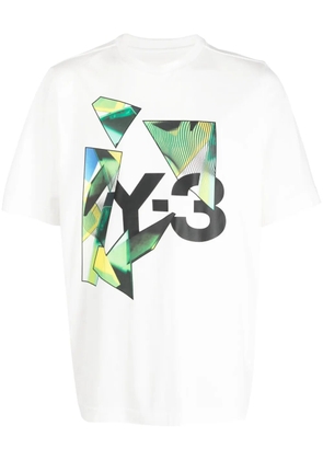Y-3 logo-print graphic T-shirt - White