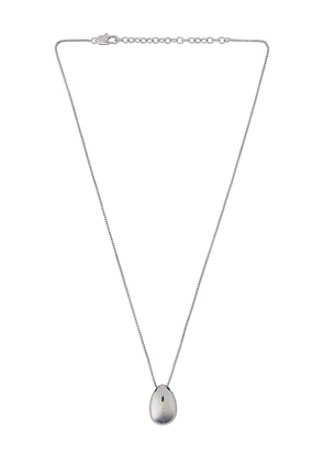 Luv AJ The Metal Bean Necklace in Metallic Silver.