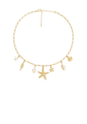 Lovers and Friends Bonnie Necklace in Metallic Gold.