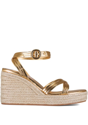 Gianvito Rossi Mekong strappy buckle espadrilles - Gold