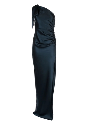 Michelle Mason asymmetric silk maxi gown - Blue