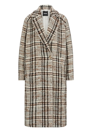 BOSS check-pattern coat - Neutrals