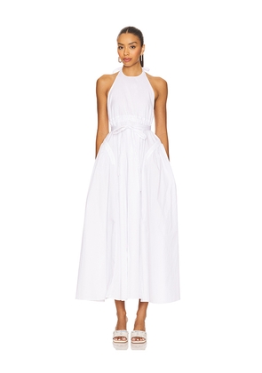 Lovers and Friends Idun Halter Neck Midi Dress in White. Size L. Also in M, S, XL, XS.