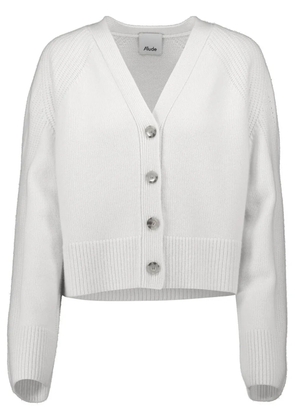 Allude buttoned v-neck cardigan - White