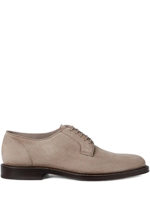 Brunello Cucinelli suede derby shoes - Brown