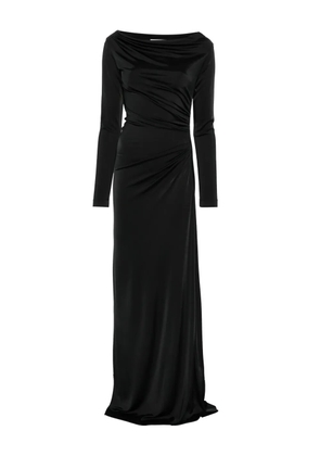 Victoria Beckham cowl-neck draped maxi dress - Black