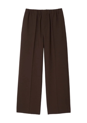 SANDRO elastic-waist pleated trousers - Brown