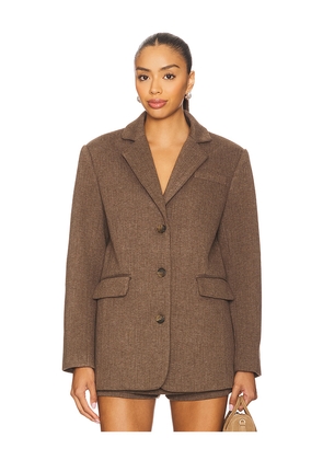 Line & Dot Belmont Blazer in Brown. Size L. Also in S, XS, M.