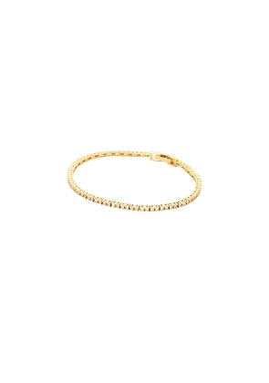 Natalie B Jewelry Evert Tennis Bracelet in Metallic Gold.