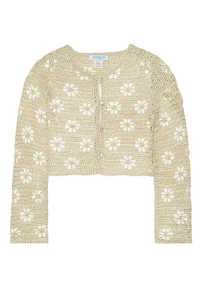 Calle Del Mar floral crochet cardigan - Neutrals