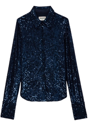 Zadig&Voltaire Tawny sequins shirt - Blue