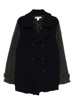 Comme Des Garçons Shirt contrast panelled coat - Blue