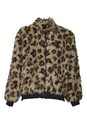 MSGM leopard-print zip jacket - Brown
