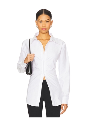 LIONESS Naomi Shirt in White. Size L. Also in XXS, XS.