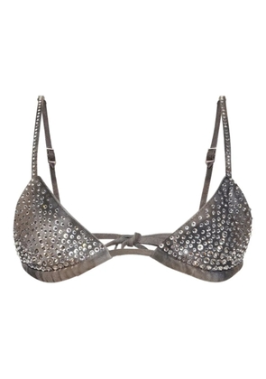 The Attico studded triangle bra - Grey