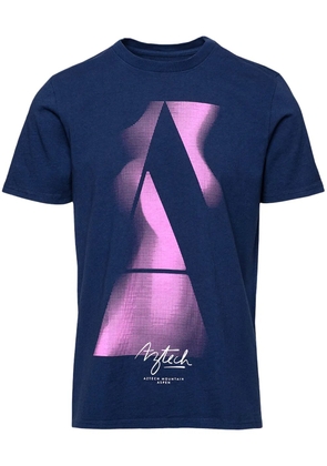 Aztech Mountain Altitude logo-print cotton T-shirt - Blue