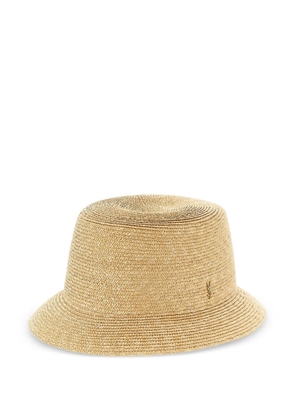 Saint Laurent Maglina straw bucket hat - Neutrals