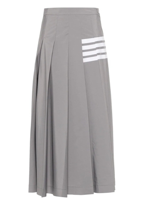Thom Browne 4-Bar pleated midi skirt - Grey