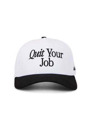 Motel Margarita Quit Your Job Snapback Hat in White.